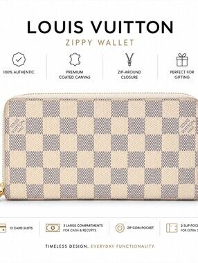 Louis Vuitton Damier Azur Zippy Long Wallet Pink Interior